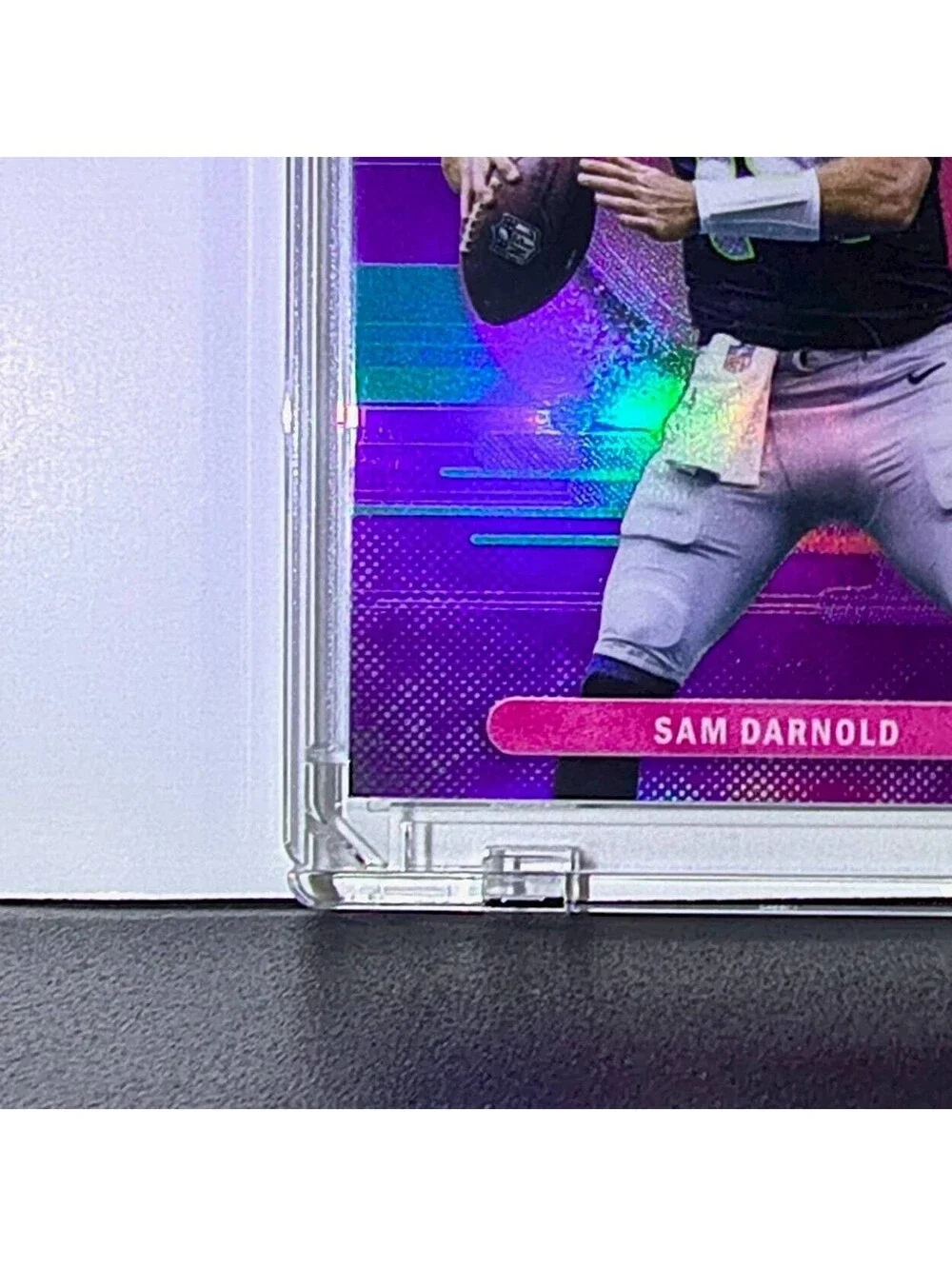 Sam Darnold 2025 Topps Finest Nebula NFL #147 Uncommon Purple Refractor 191/200
